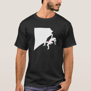 Climbing Mountain Girl White Silhouette T-Shirt