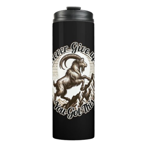 Climbing Mountain Goat Capricorn Birthday Zodiac Thermal Tumbler