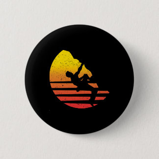 Climbing Mountain Rock Climber Bouldering Gift Button