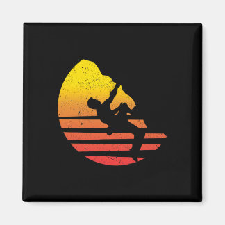 Climbing Mountain Rock Climber Bouldering Gift Magnet