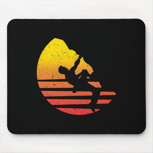 Climbing Mountain Rock Climber Bouldering Gift  Mouse Pad (Front)