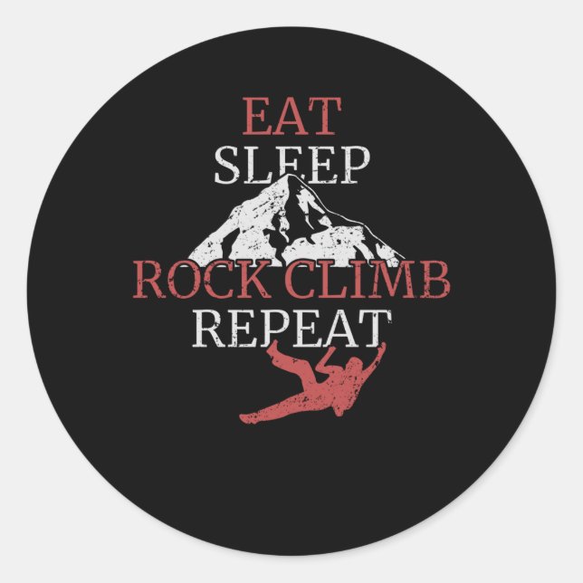 Climbing Mountaineering Gift Classic Round Sticker (Front)