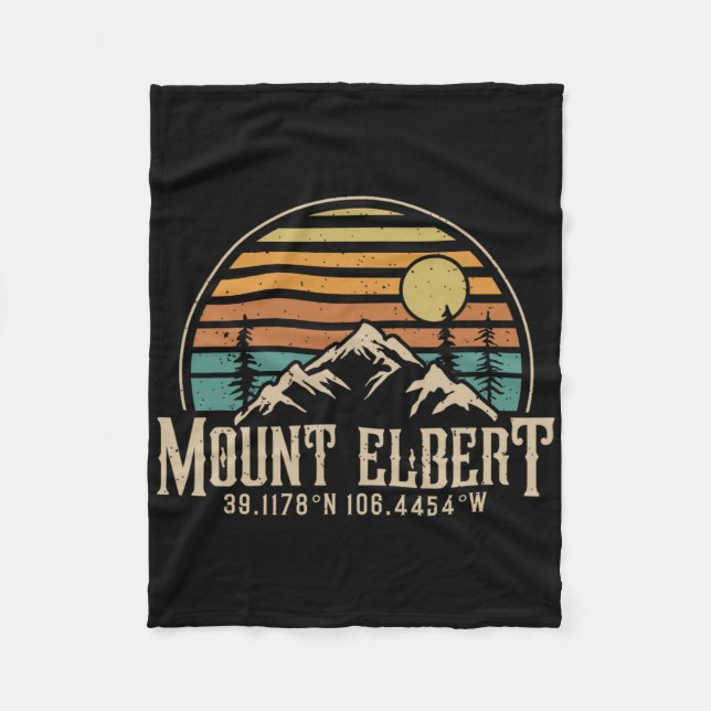 Climbing Mt. Elbert Colorado Mountain Mount Elbert Fleece Blanket (Front)