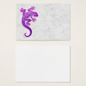 Climbing Purple Gecko on a White Wall (Front & Back)