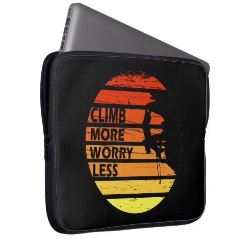 climbing quote for climber laptop sleeve