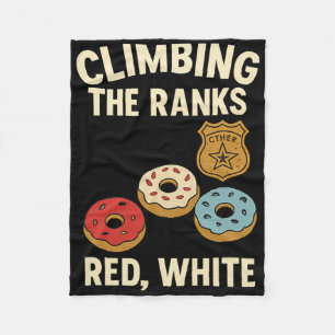 Climbing Ranks Police Academy Donut Stairs Design Fleece Blanket