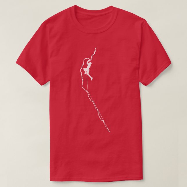Climbing  Rock Mountain Climber Bouldering Tee Gif (Design Front)
