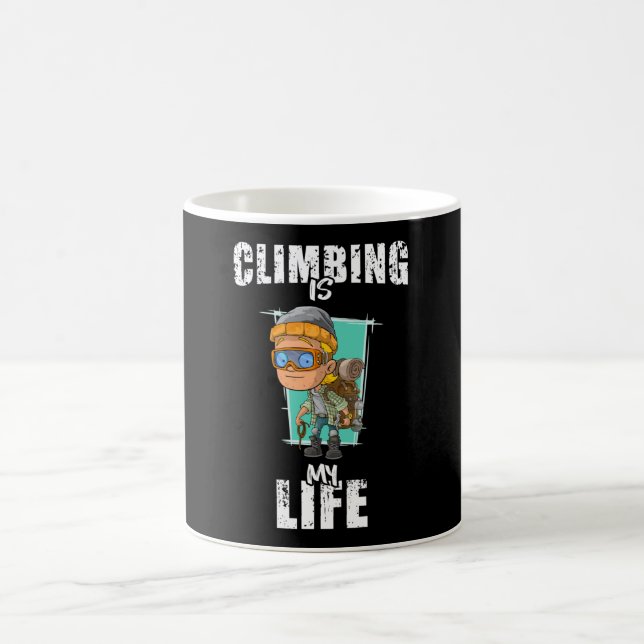Climbing Rock Mountains Climb Climber Gift Idea Coffee Mug (Center)
