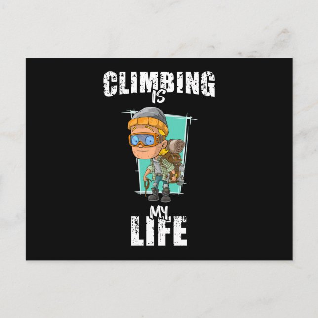 Climbing Rock Mountains Climb Climber Gift Idea Postcard (Front)
