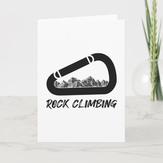 Climbing Rock Mountains Climber Climb Hiking Gift Card (Front)