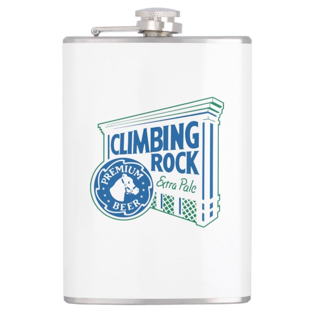 Climbing Rock (Parody) Hip Flask (Front)