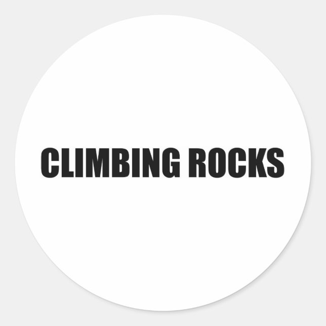 Climbing Rocks Classic Round Sticker (Front)