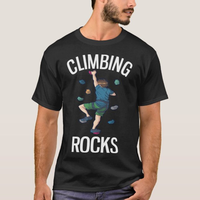 Climbing Rocks  Indoor Climbing T-Shirt (Front)