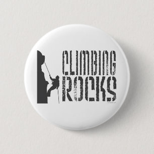 Climbing Rocks Pinback Button