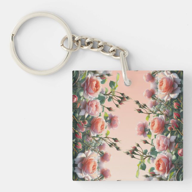 Climbing Rose Keychain (Front)