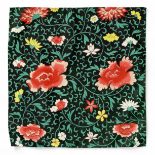 Climbing Rose Pattern Bandana