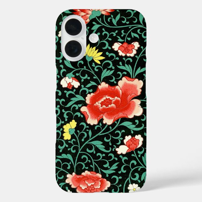 Climbing Rose Red and Black Case-Mate iPhone Case (Back)
