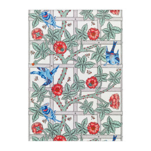 Climbing Rose & Small Bird, William Morris Acrylic Print