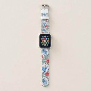 Climbing Rose & Small Bird, William Morris Apple Watch Band