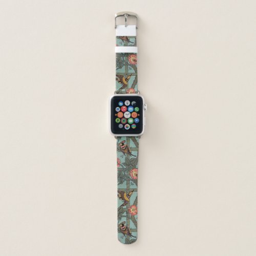 Climbing Rose  Small Bird William Morris Apple Watch Band