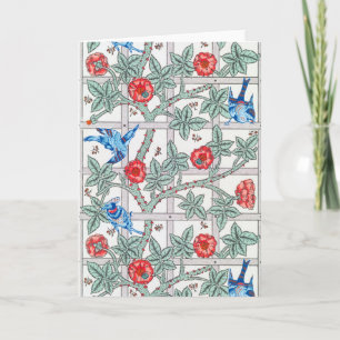 Climbing Rose & Small Bird, William Morris Card
