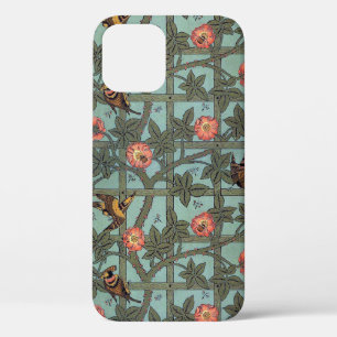 Climbing Rose & Small Bird, William Morris iPhone 12 Case