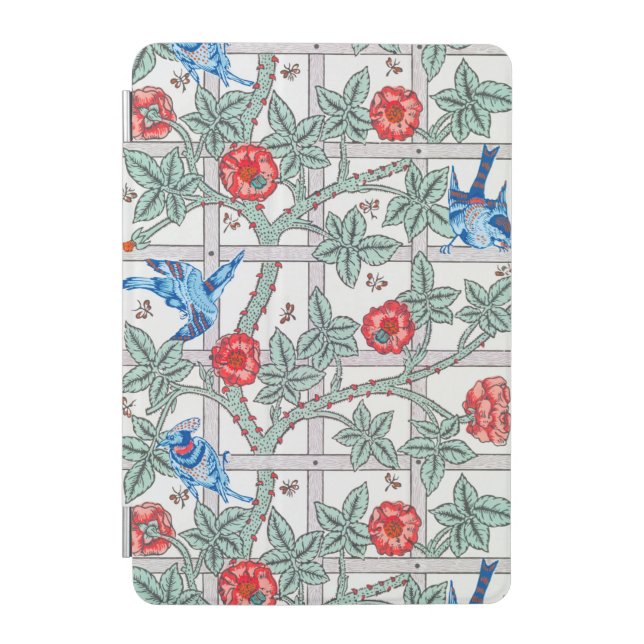 Climbing Rose & Small Bird, William Morris iPad Mini Cover (Front)