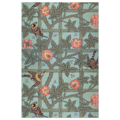 Climbing Rose  Small Bird William Morris Tissue Paper