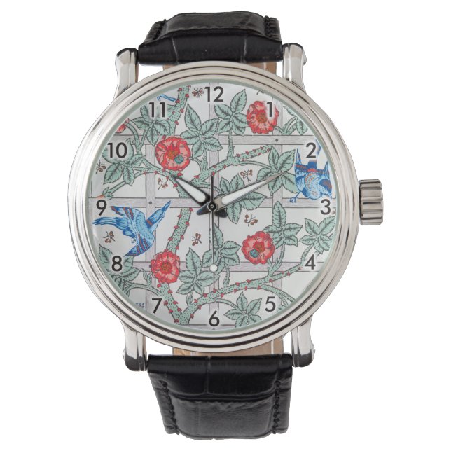 Climbing Rose & Small Bird, William Morris Watch (Front)