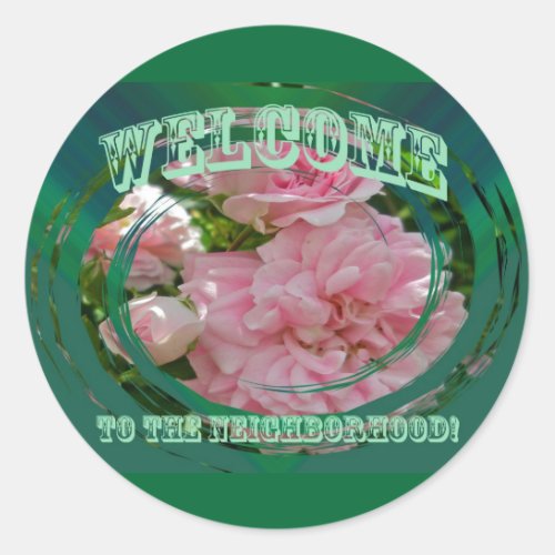 Climbing Rose Welcome to Neighborhood Sticker