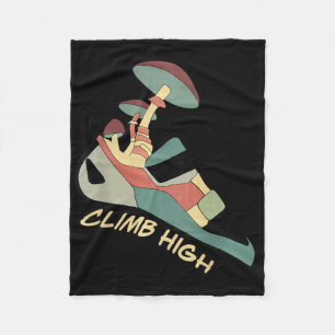 Climbing Shoe Mushroom  Fleece Blanket