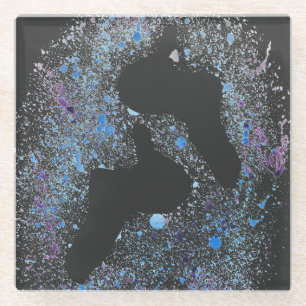 Climbing Shoe Splatter Art Coaster