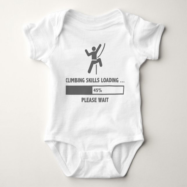 Climbing Skills Loading Baby Bodysuit (Front)