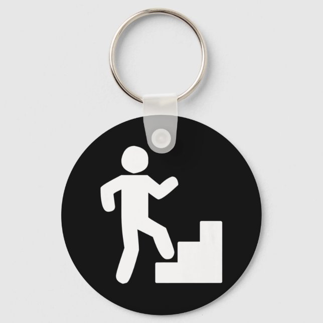 Climbing Stairs Tribute Workout   Keychain (Front)