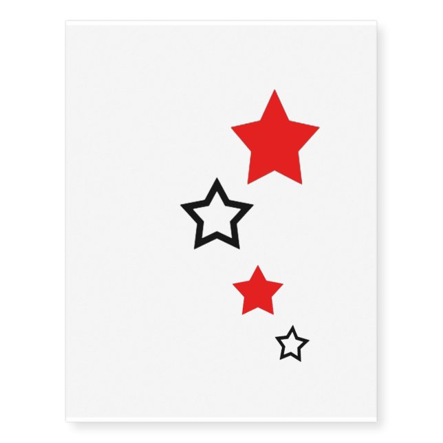 Climbing stars temporary tattoos (Front)