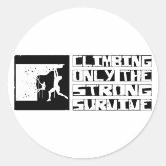 Climbing Survive Classic Round Sticker
