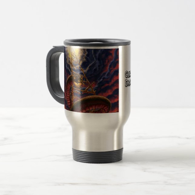 Climbing the Dragon's Ladder travel mug (Front Left)