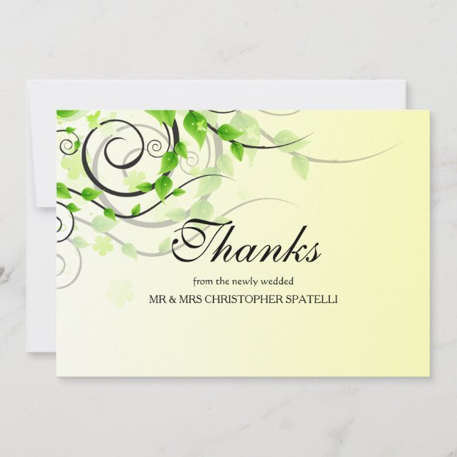 Climbing Vine Thank You Card (Front)