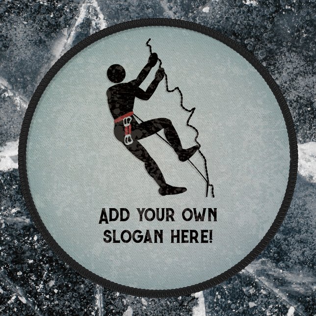 Climbing Wall or Rocks - Own Slogan on Mountaineer Patch (Creator Uploaded)