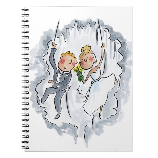 Climbing Wedding Couple Notebook (Front)