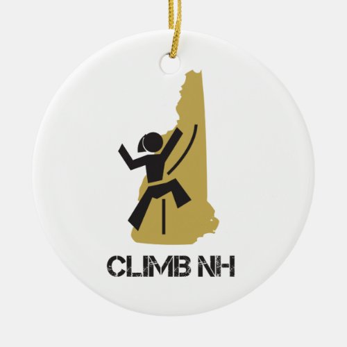 ClimbNH Rock Climber I _ Woman Ceramic Ornament