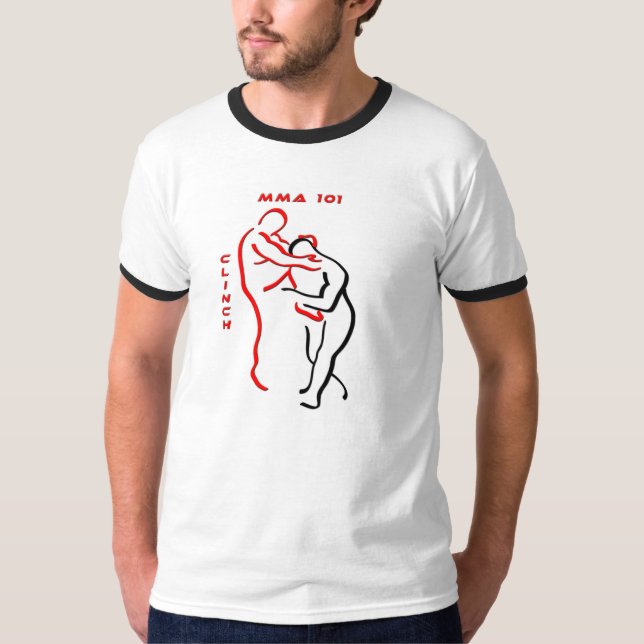 Clinch MMA 101 White Ringer T-Shirt (Front)