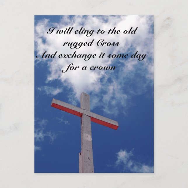 Cling to the Old Rugged Cross Postcard (Front)