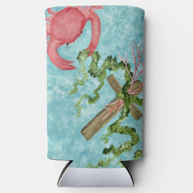 Clinging to the cross can cooler (Front)