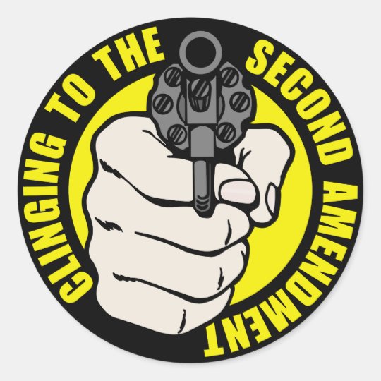Clinging to the Second Amendment Classic Round Sticker