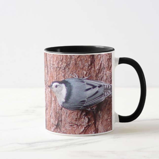 Clinging to Tree Nuthatch Bird Mug (Right)