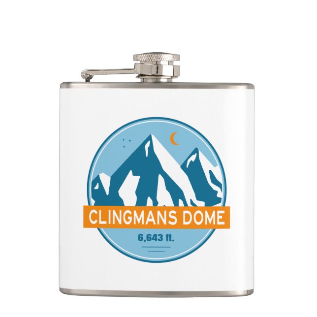 Clingmans Dome North Carolina Tennessee Stars Moon Flask (Front)