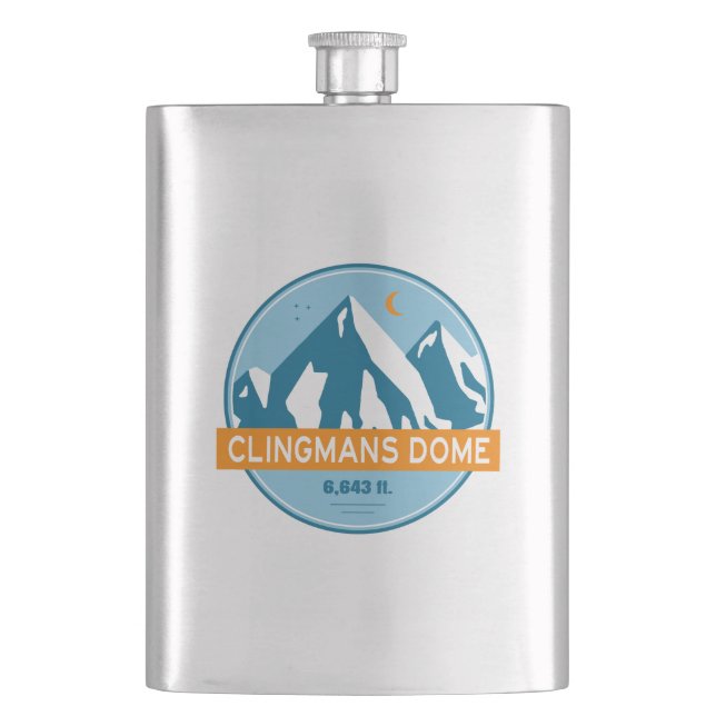 Clingmans Dome North Carolina Tennessee Stars Moon Flask (Front)