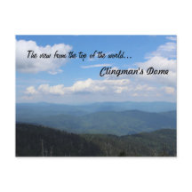 Clingman's Dome Postcard NC, TN Smokies Mountains