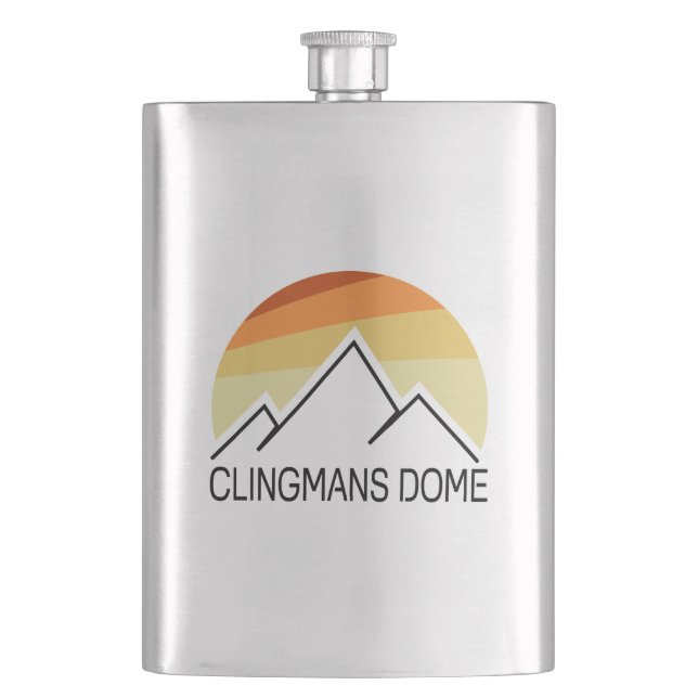 Clingmans Dome Retro Flask (Front)